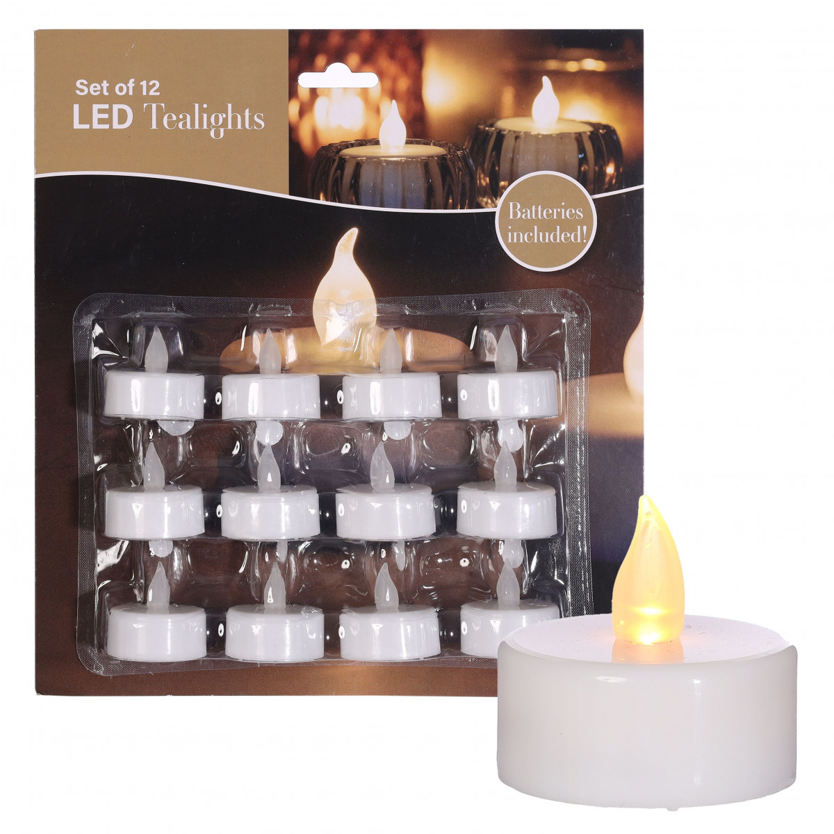 Led Tea Light X12 Batterie Incl.